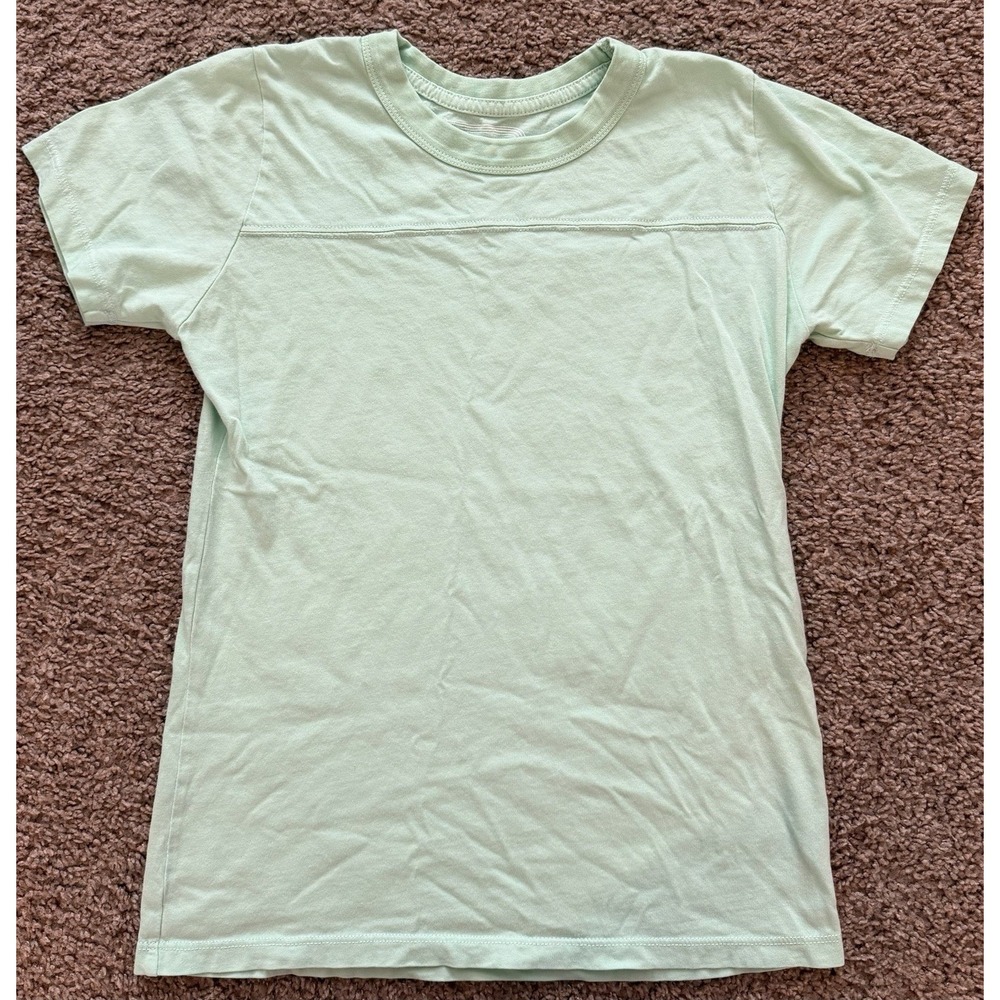 Big Bud Press T Shirt Womens Size P Mint Green Stretch Crewneck Tee Made USA